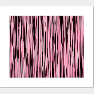 black and pink streaks Posters and Art